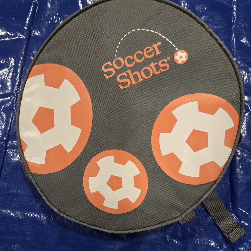 New Soccer Shots Gray and Orange Backpack
